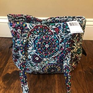 NWT Vera Bradley Multi Compartment Shoulder Bag in Stained Glass Medallion